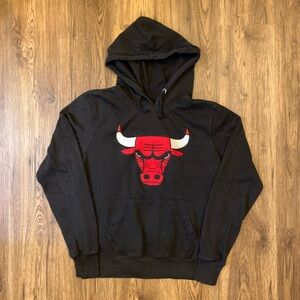 Chicago Red Bull Black Hoodie with Red Bull Design
